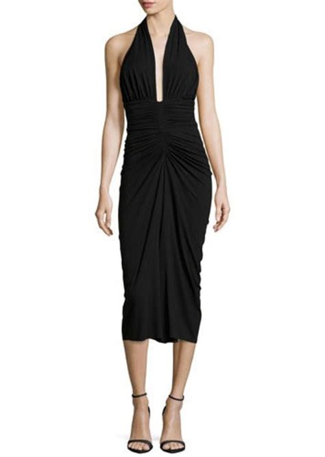 michael kors ruched dress|michael kors black dress.